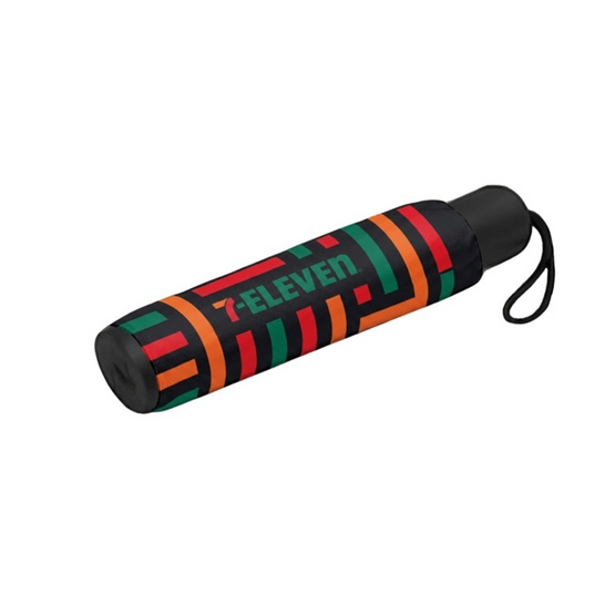 ร่มพับ 3 ตอน Collection 7-Eleven สีดำ