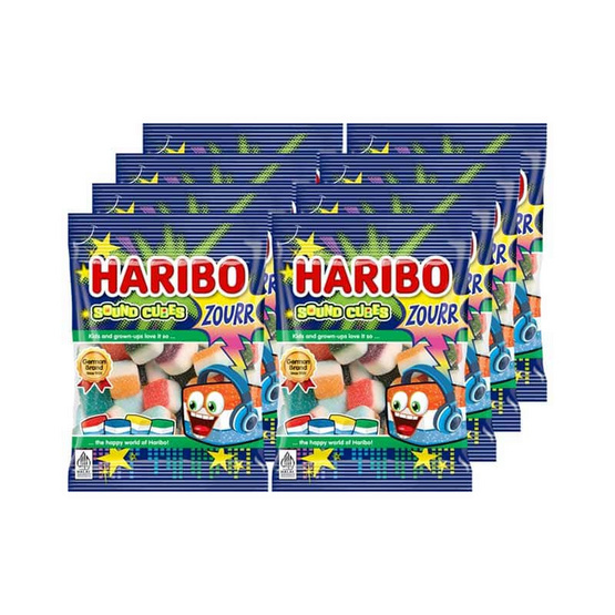 ฮาริโบ้ กัมมี่ซาวด์คิวบ์กลิ่นผลไม้ 40 กรัม (แพ็ก 8 ชิ้น)