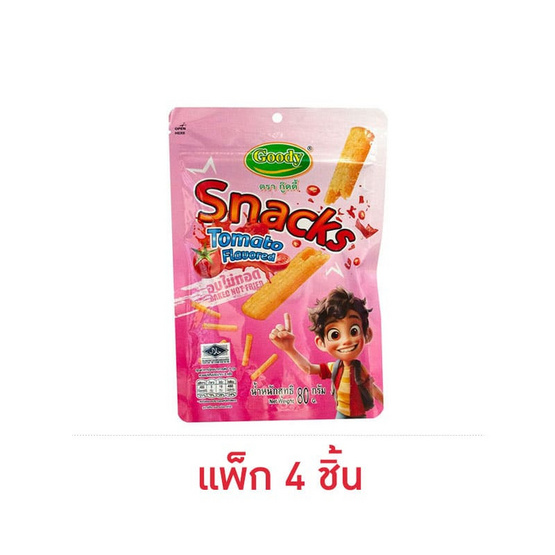 กู๊ดดี้ ขนมอบกรอบรสมะเขือเทศ 80 กรัม (แพ็ก 4 ชิ้น)