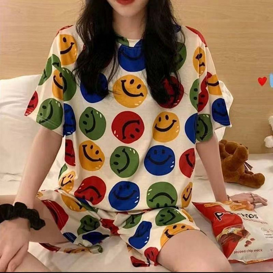 Bra Studio ชุดนอนลายอมยิ้มหลากสี