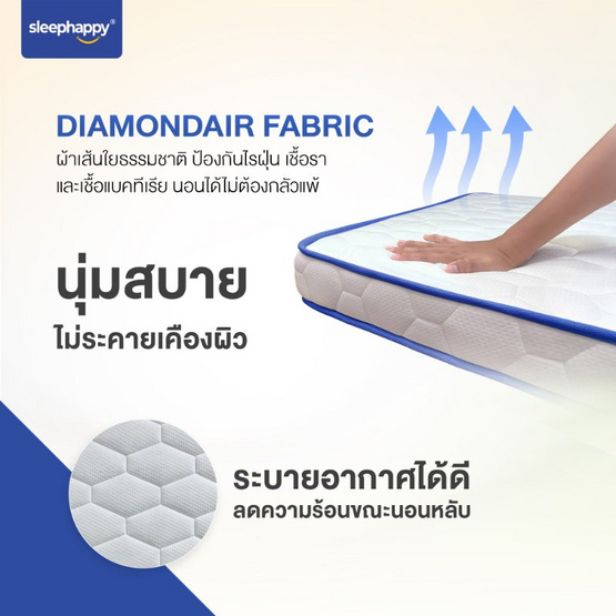 Sleephappy ที่นอน 3 พับ รุ่น 3 Fold Latex Topper หนา 10 ซม.