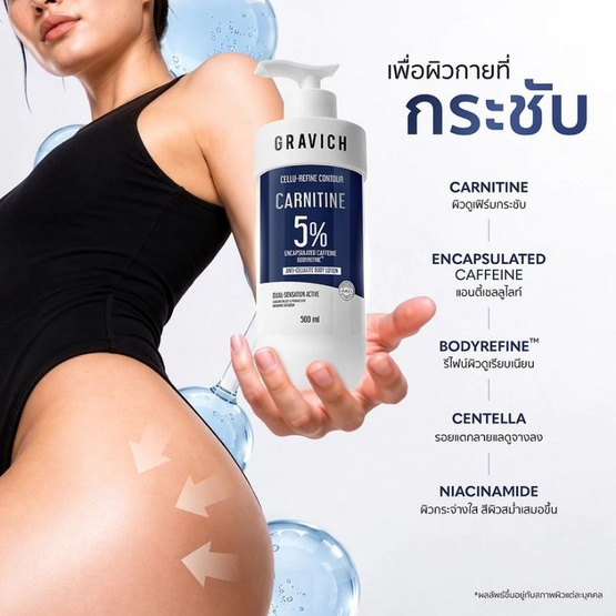 Gravich โลชั่น Carnitine Anti-cellulite Firming Body Lotion 500 ml