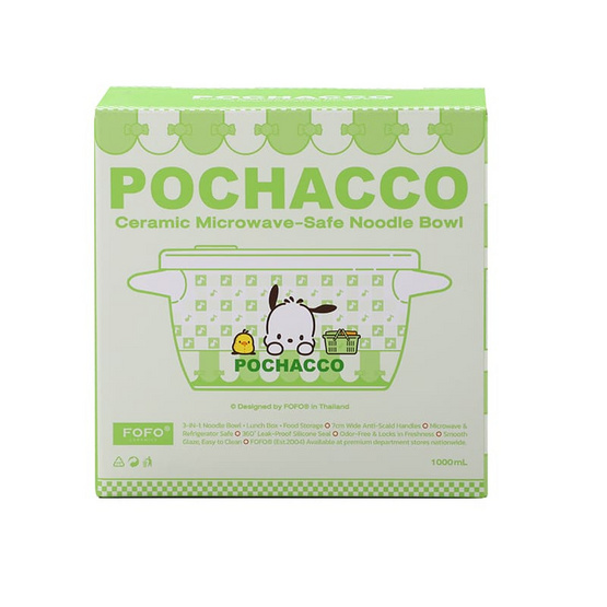 FOFO ชาม 2 หู พร้อมฝาปิด Pochacco ขนาด 6 นิ้ว