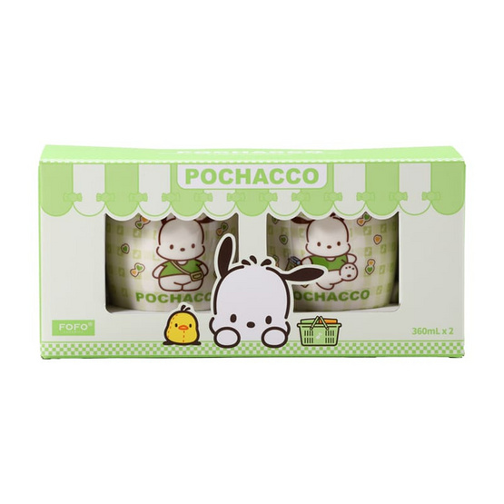 FOFO ชุดแก้วมัค Pochacco 360 มล. (Set 2 ใบ)
