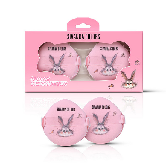Sivanna Colors พัพแต่งหน้า Bunny Bouncy Soft Puff HF36 14 กรัม แพ็ก 2 ชิ้น