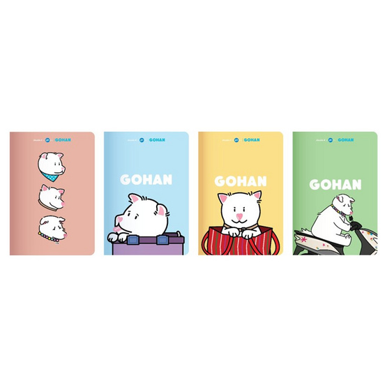 Double A สมุดมุงหลังคา B5 (80 แกรม 40 แผ่น) ปกคละลาย (แพ็ก 4 เล่ม)