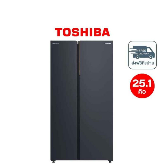 TOSHIBA ตู้เย็น ไซด์บายไซด์ ความจุ 25.1 คิว รุ่น GR-RS910WI-PMTH(06)