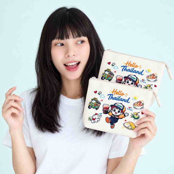 CP ALL กระเป๋าอเนกประสงค์ ลาย Hello Thailand แพ็ก 2 ชิ้น