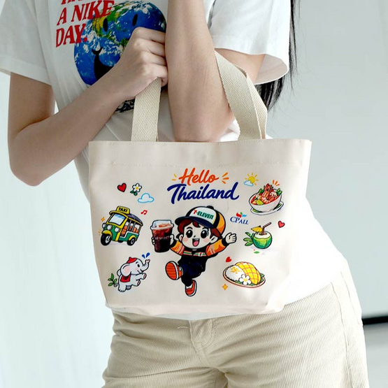 CP ALL กระเป๋าสะพายขนาดเล็ก ลาย Hello Thailand