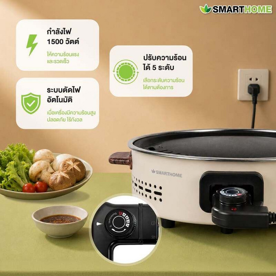 SMARTHOME เตาย่างไฟฟ้า รุ่น SM-EG1509