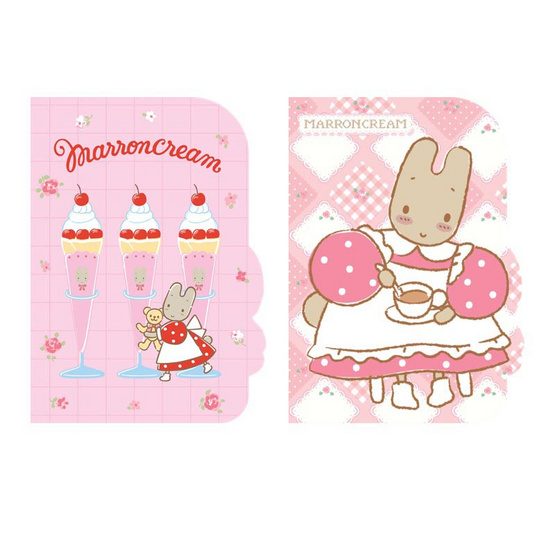 CODE:D สมุด A6 พร้อมกระเป๋าพับได้ Marroncream Sanrio คละลาย (แพ็ก 2 เล่ม)