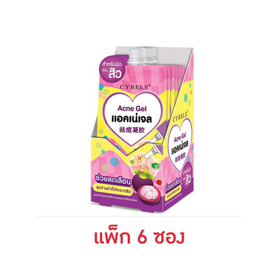แผ่นเจลลดไข้ไทลินอล ซอง 2 แผ่น (แพ็ก 6 ซอง)