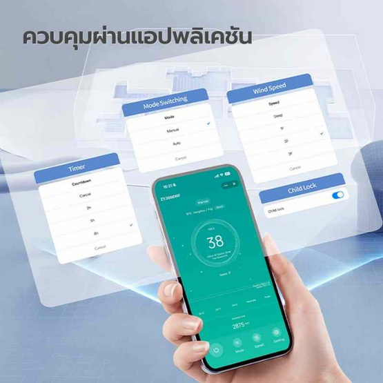 Gaabor เครื่องฟอกอากาศ ไส้กรอง H13 55 ตร.ม. รุ่น WP-T02A