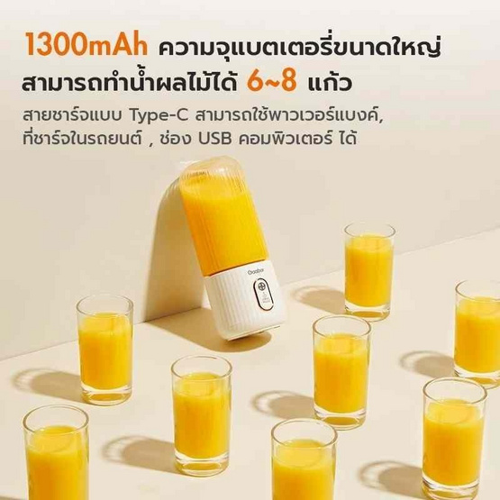 Gaabor แก้วปั่นพกพา USB 2 ใบมีด 350มล. รุ่น FP03T-WH01A