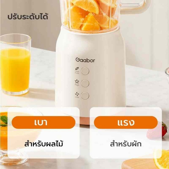 Gaabor เครื่องปั่น 2-in-1 คั้นผลไม้ พร้อมโถบดสับ 1.2ลิตร รุ่น JM-12E01A