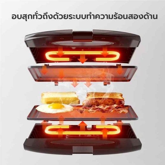 Gaabor เครื่องทำแซนวิช 2ช่อง รุ่น EH-M03A