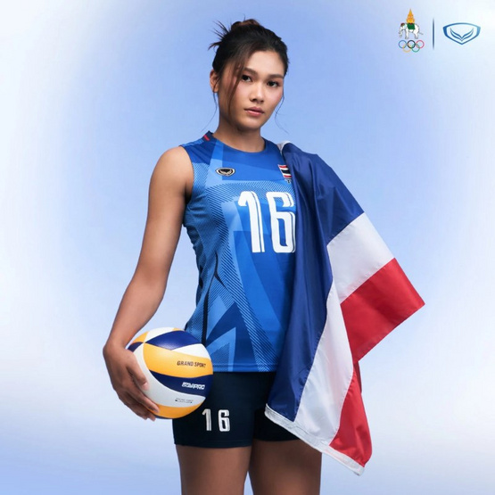 GRAND SPORT เสื้อวอลเลย์บอลทีมชาติหญิง แขนกุด 014385 ปี 2026