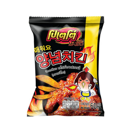 เมจิโกะ โปเตโต้ข้าวเกรียบรสไก่เผ็ดซอสเกาหลี 60 กรัม (แพ็ก 3 ชิ้น)