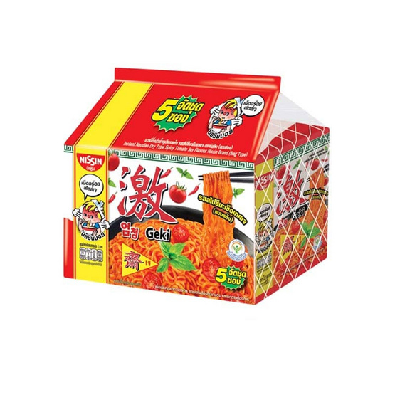 นิสชินเจซองพรีเมียมแบบแห้ง รสสไปซีมะเขือเทศ 60 กรัม (แพ็ก 5 ซอง)