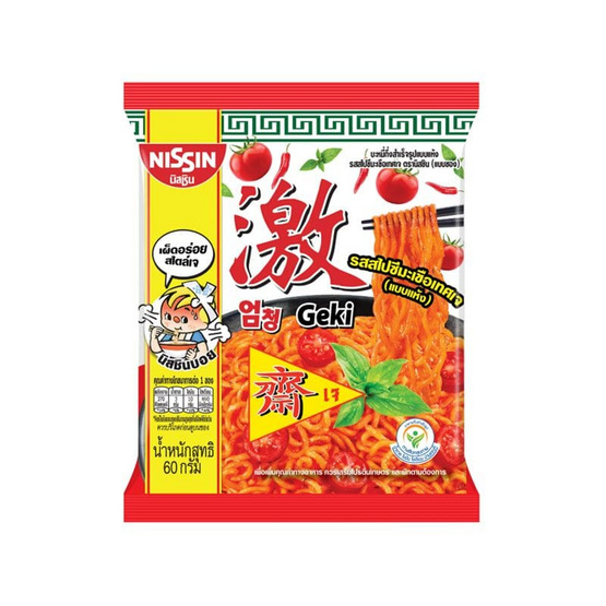 นิสชินเจซองพรีเมียมแบบแห้ง รสสไปซีมะเขือเทศ 60 กรัม (แพ็ก 5 ซอง)