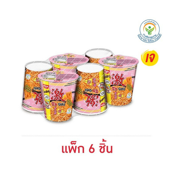 นิสชินเจคัพพรีเมี่ยม รสเผ็ดเกาหลีคาโบนาร่า 69 กรัม (แพ็ก 6 ถ้วย)