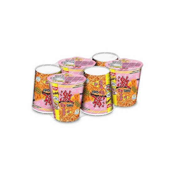 นิสชินเจคัพพรีเมี่ยม รสเผ็ดเกาหลีคาโบนาร่า 69 กรัม (แพ็ก 6 ถ้วย)