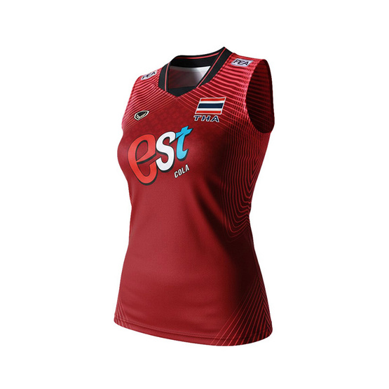 เสื้อวอลเลย์บอลทีมชาติหญิงแขนกุด แดง 2026