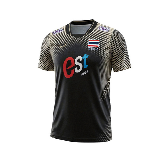 เสื้อวอลเลย์บอลทีมชาติชายแขนสั้น ดำ 2026