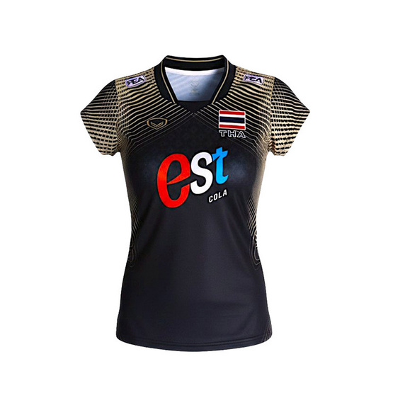 เสื้อวอลเลย์บอลทีมชาติหญิงแขนสั้น ดำ 2026