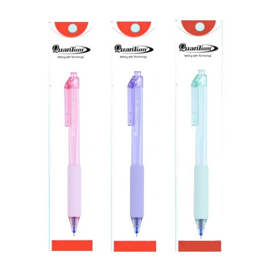 Quantum Squarey ปากกาเจลน้ำเงิน 0.5 มม.คละสี (แพ็ก 3 ด้าม)