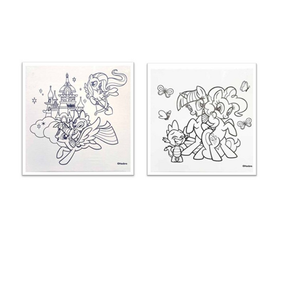 B-KIDS My Little Pony กรอบผ้าระบายสีผ้าแคนวาสพร้อมชุดสี คละลาย (แพ็ก 2 ชุด)