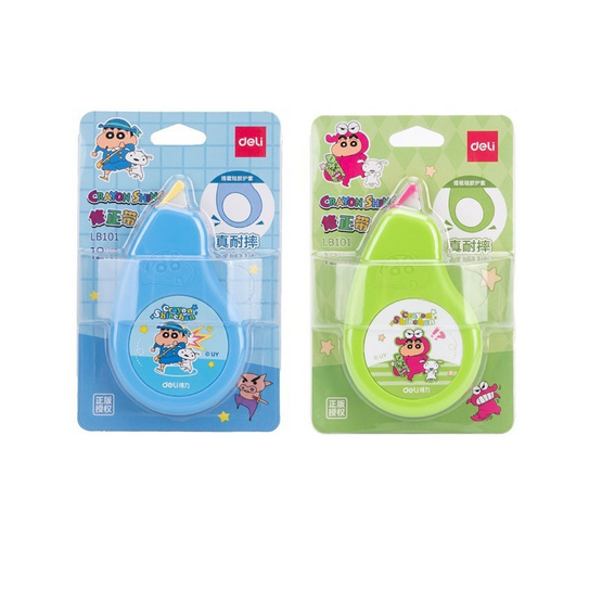 Deli เทปลบคำผิดลายชินจัง 12 M. No.LB101 คละสี (แพ็ก 2 ชิ้น)