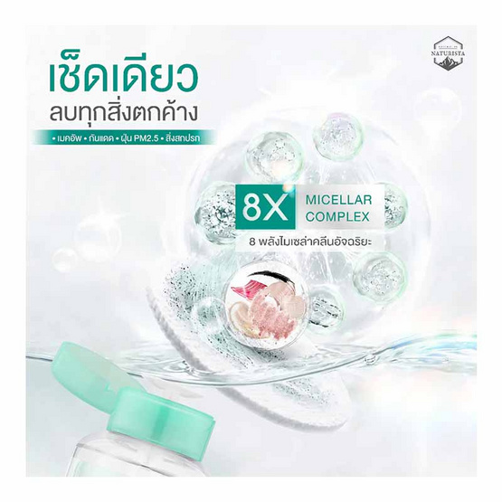 Naturista คลีนซิง Micellar Complex 8x Ultra Deep Cleansing Water Acne Care 500มล.