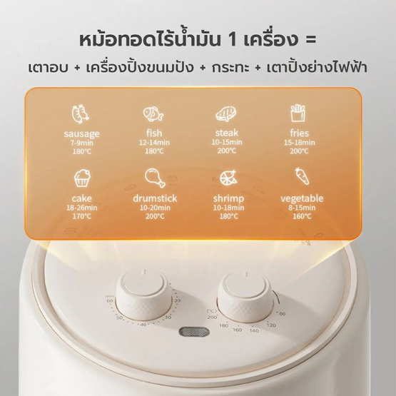 Gaabor หม้อทอดไร้น้ำมัน 4 ลิตร รุ่น AF-40M01A