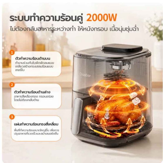Gaabor หม้อทอดไร้น้ำมัน 7 ลิตร รุ่น AF-70T01A