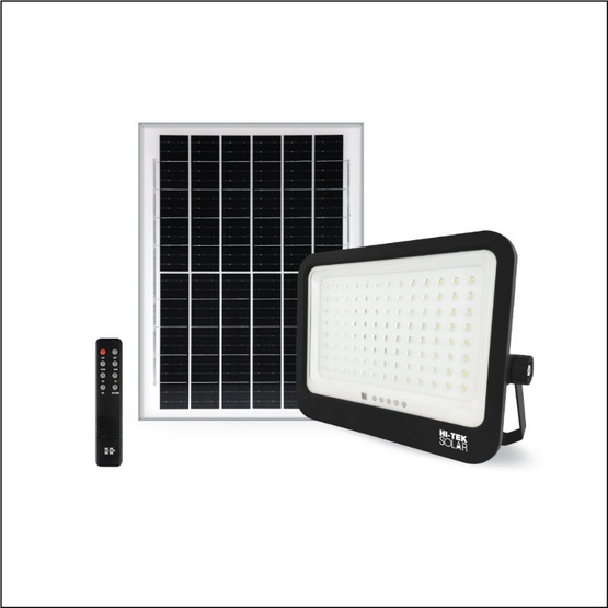HI-TEK โคมฝลัดไลท์โซล่า W รุ่น ซุส 100W แสงขาว
