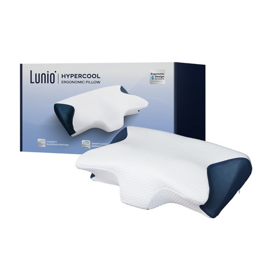 Lunio หมอน HyperCool Ergonomic Pillow แพ็กคู่