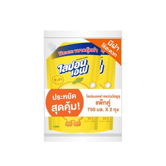 ไลปอนเอฟ เจแปนนีสยูซุ น้ำยาล้างจาน 750 มล. แพ็กคู่