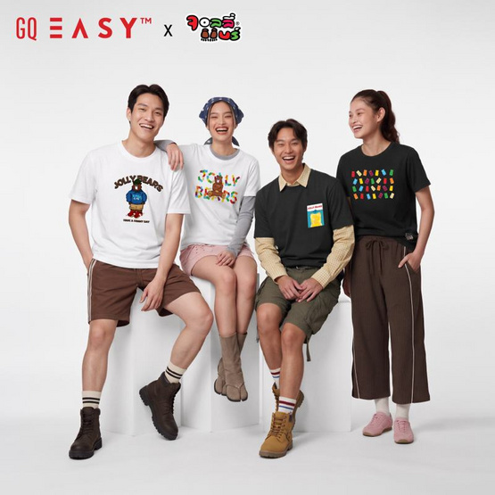 GQ EASY จีคิว อีซี่ เสื้อยืด Collection Jolly Bear สีขาว