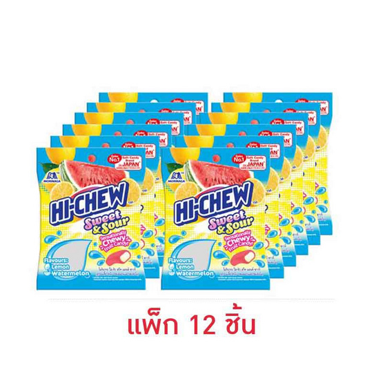 โมรินากะ ไฮ-ชิว ลูกอมรสสวีท&ซาวร์ 36 กรัม (แพ็ก 12 ชิ้น)