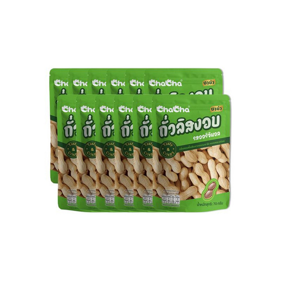 ชาช่า ถั่วลิสงอบรสออริจินอล 70 กรัม (แพ็ก 12 ชิ้น)