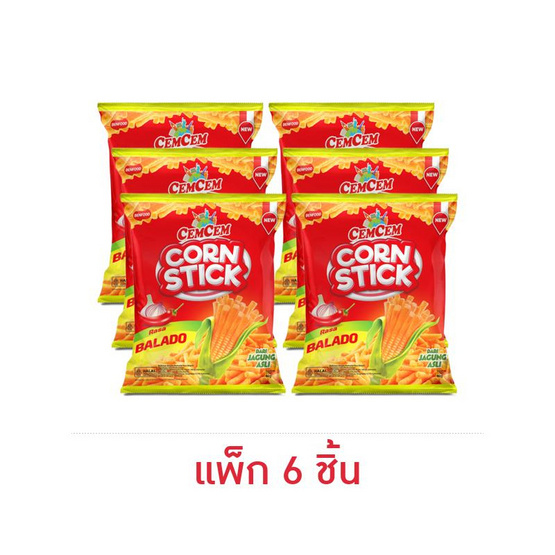 เบนฟู้ดเชมเชม คอร์นสติ๊กราซาบาลาดูรสเผ็ด 60 กรัม (แพ็ก 6 ชิ้น)