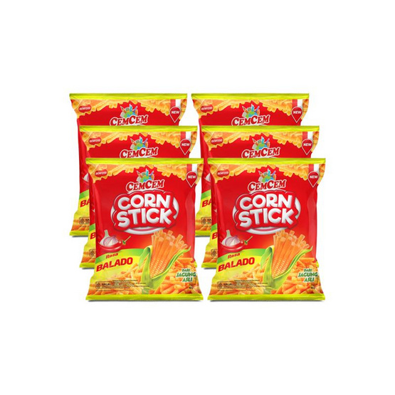 เบนฟู้ดเชมเชม คอร์นสติ๊กราซาบาลาดูรสเผ็ด 60 กรัม (แพ็ก 6 ชิ้น)