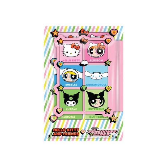 CODE:D สมุดปกปีก Powerpuff Girls x Sanrio คละลาย (แพ็ก 4 เล่ม)