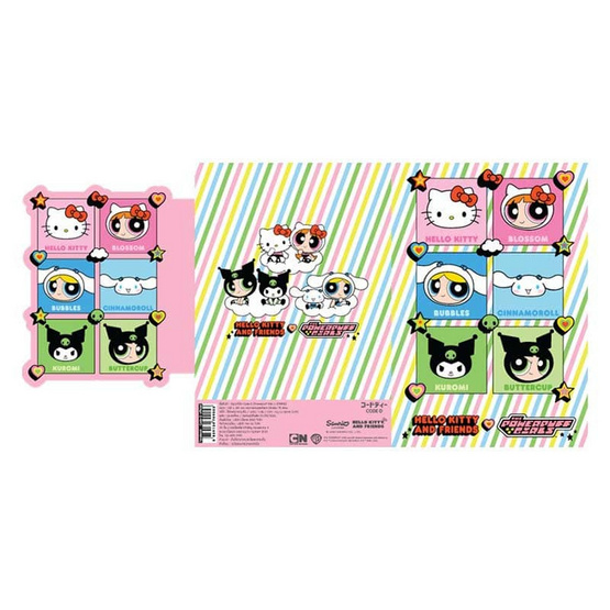 CODE:D สมุดปกปีก Powerpuff Girls x Sanrio คละลาย (แพ็ก 4 เล่ม)
