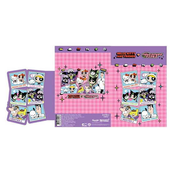 CODE:D สมุดปกปีก Powerpuff Girls x Sanrio คละลาย (แพ็ก 4 เล่ม)