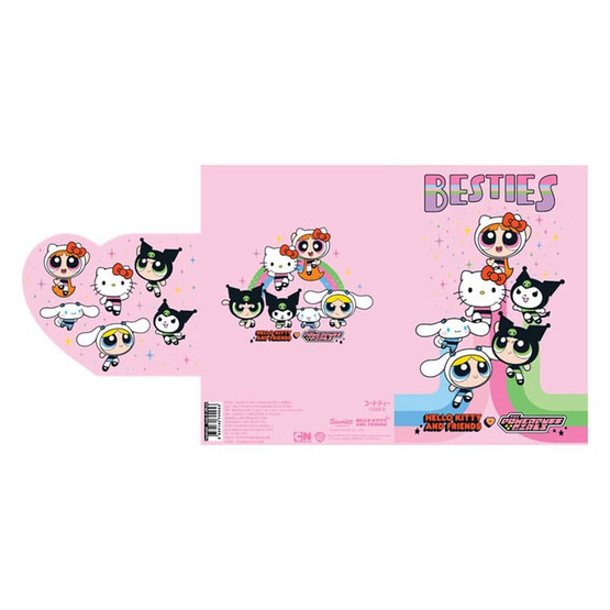 CODE:D สมุดปกปีก Powerpuff Girls x Sanrio คละลาย (แพ็ก 4 เล่ม)