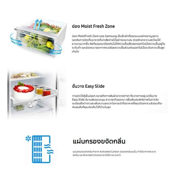 Samsung ตู้เย็น 2 ประตู 9.0 คิว รุ่น RT25FGRADB1/ST