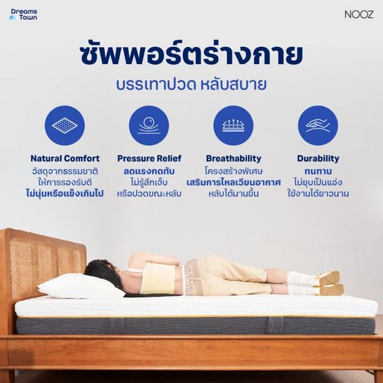 Nooz Sunny Evo Mattress ที่นอนยางพาราธรรมชาติแท้