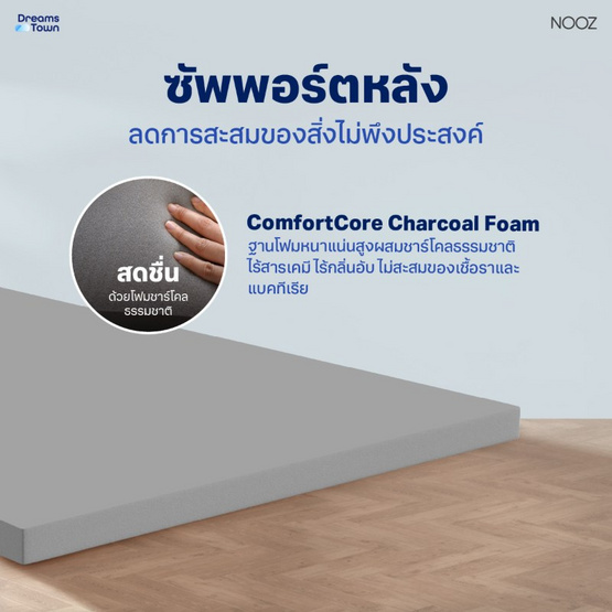 Nooz Evening Lite Evo ที่นอนเมมโมรีโฟมคูลผสานโฟมชาร์โคล